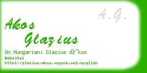 akos glazius business card